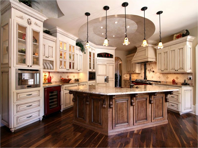 Light Luxury Traditional Shaker Style Aged Solid Wood Kitchen Cabinets na may Magagandang Embossing