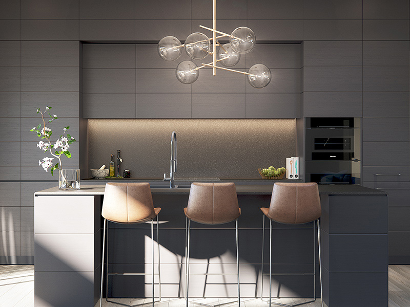 Modular Melamine Kitchen Cabinets