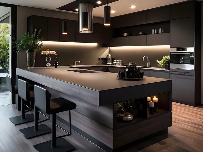 Matte Modern Kitchen Furniture Wall Cabinet