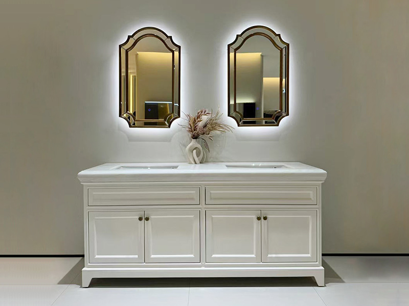 Classical Light Retro Style High Quality Customized Design Free Standing Banyo Vanity